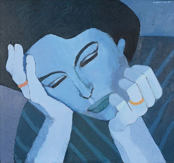 Sarah Haffner, Rückblick, Eitempera/Öl auf Nessel, 150 x 160 cm, 1991-97