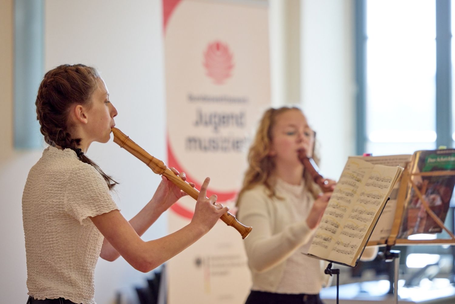 Flötistinnen bei Jugend musiziert