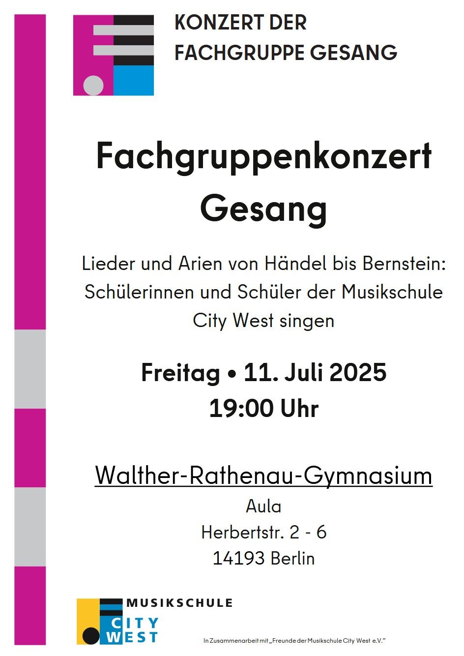 Fachgruppenkonzert Gesang