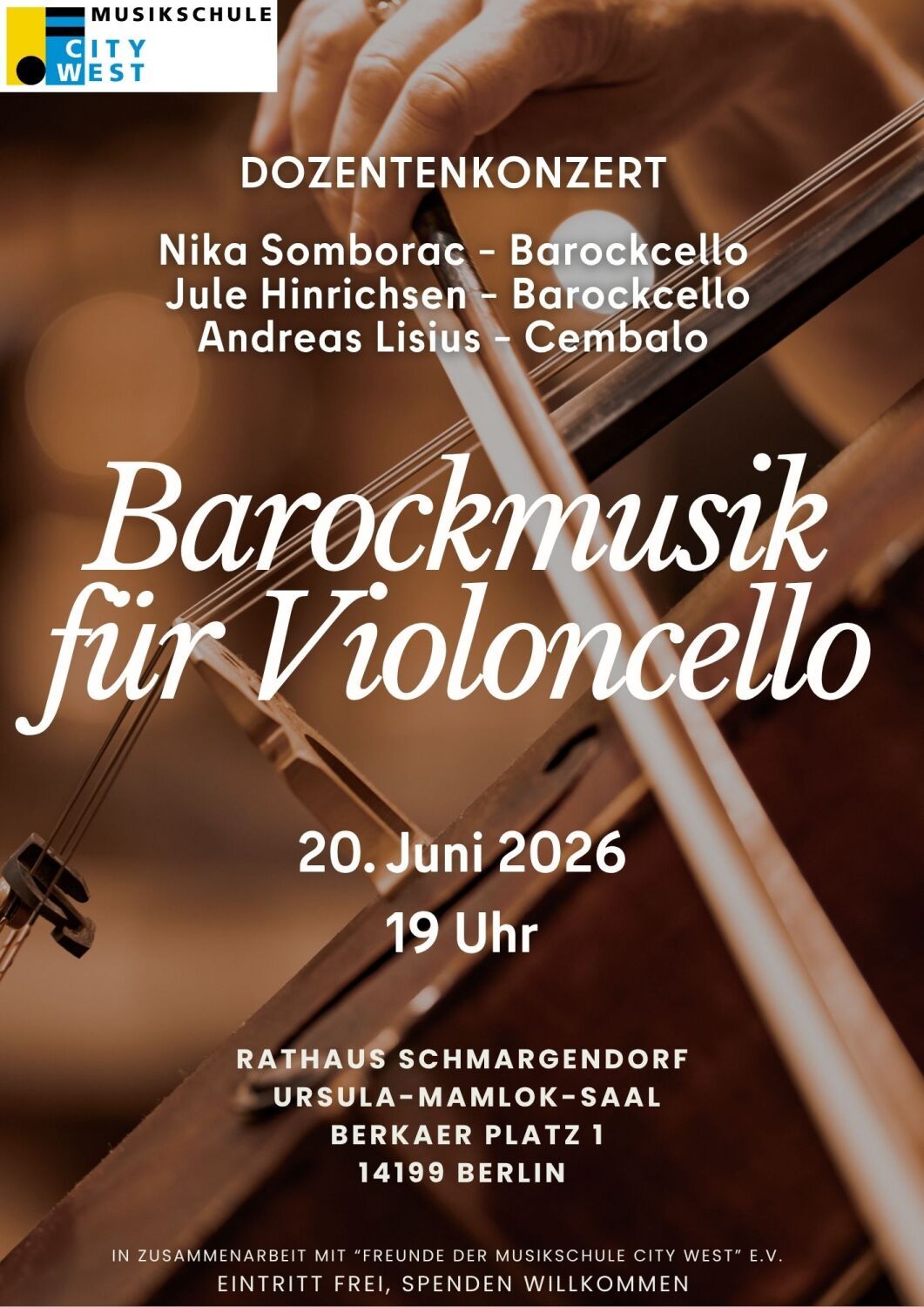 Dozentenkonzert Barockmusik für Violoncello