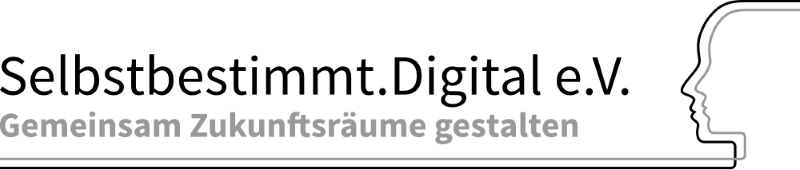 Logo "Selbstbestimmt.Digital e.V. Gemeinsam Zukunftsräume gestalten"