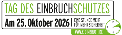 Banner Tag des Einbruchschutzes am 25. Oktober 2026