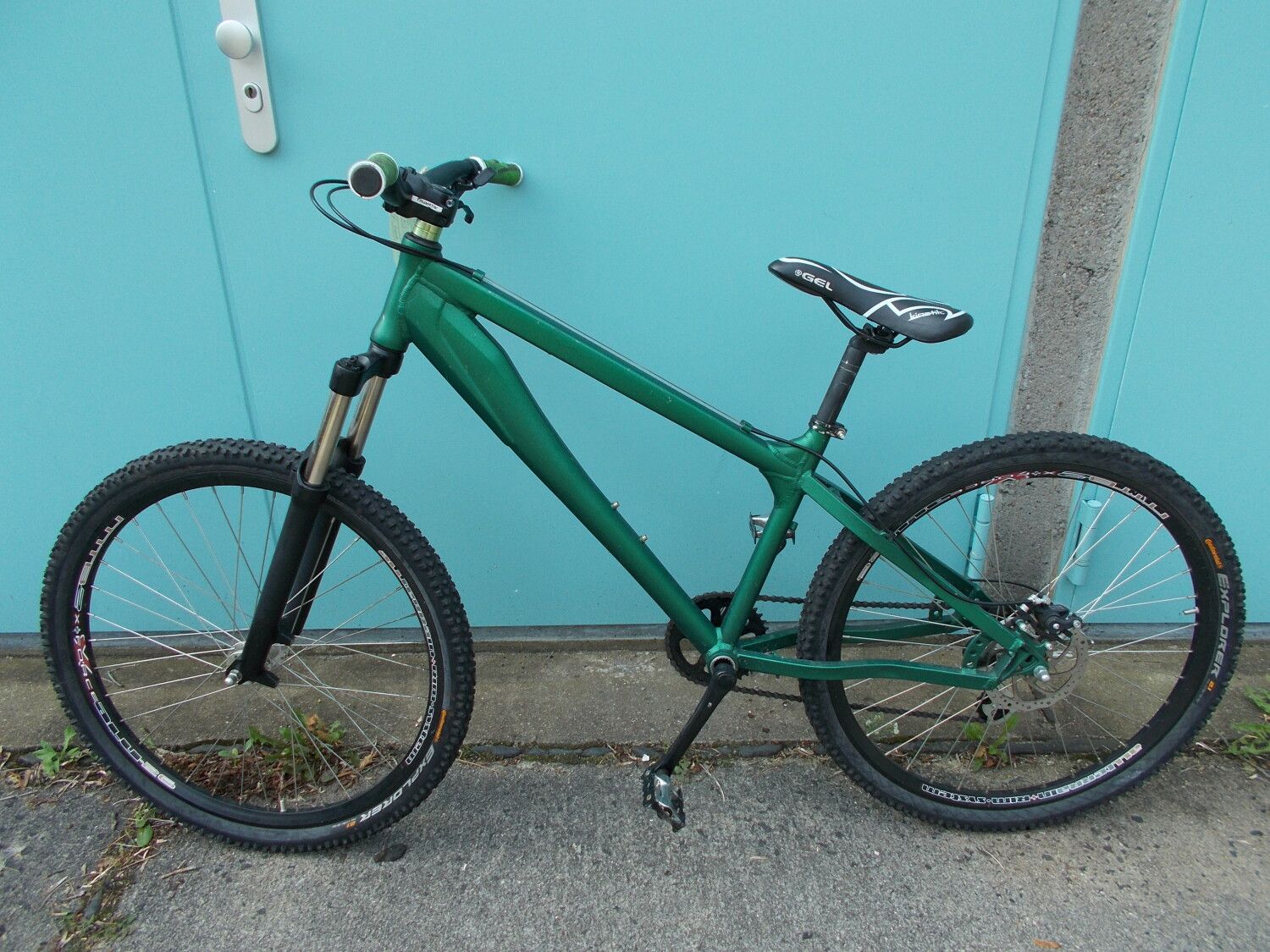 Grünes Herrenfahrrad