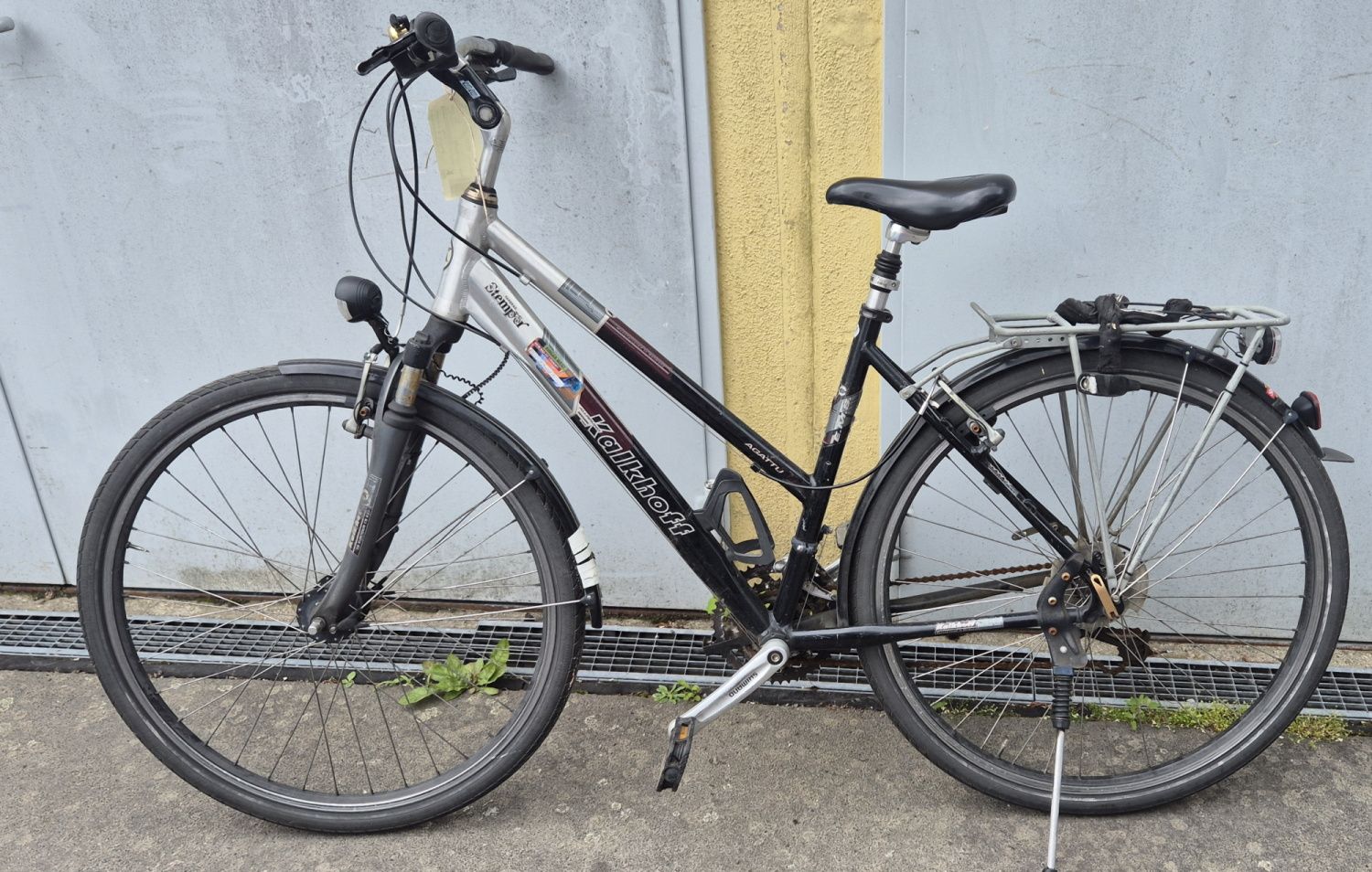 Schwarz-silbernes Damenfahrrad