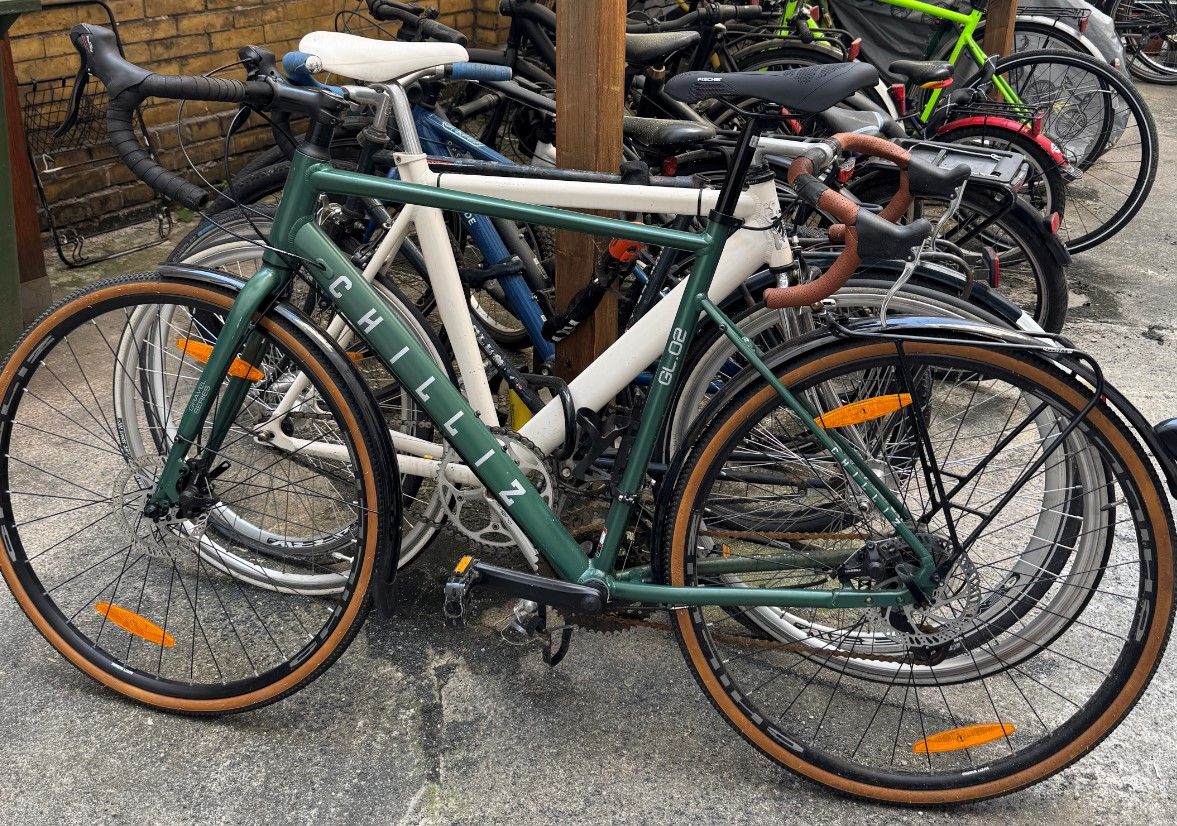 Grünes Herrenfahrrad