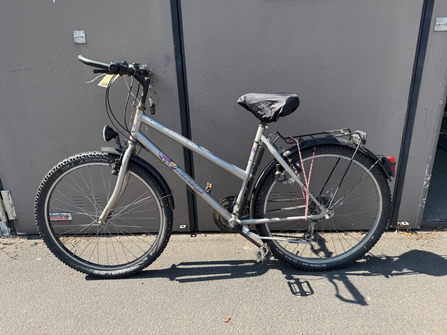 Silbernes Damenfahrrad