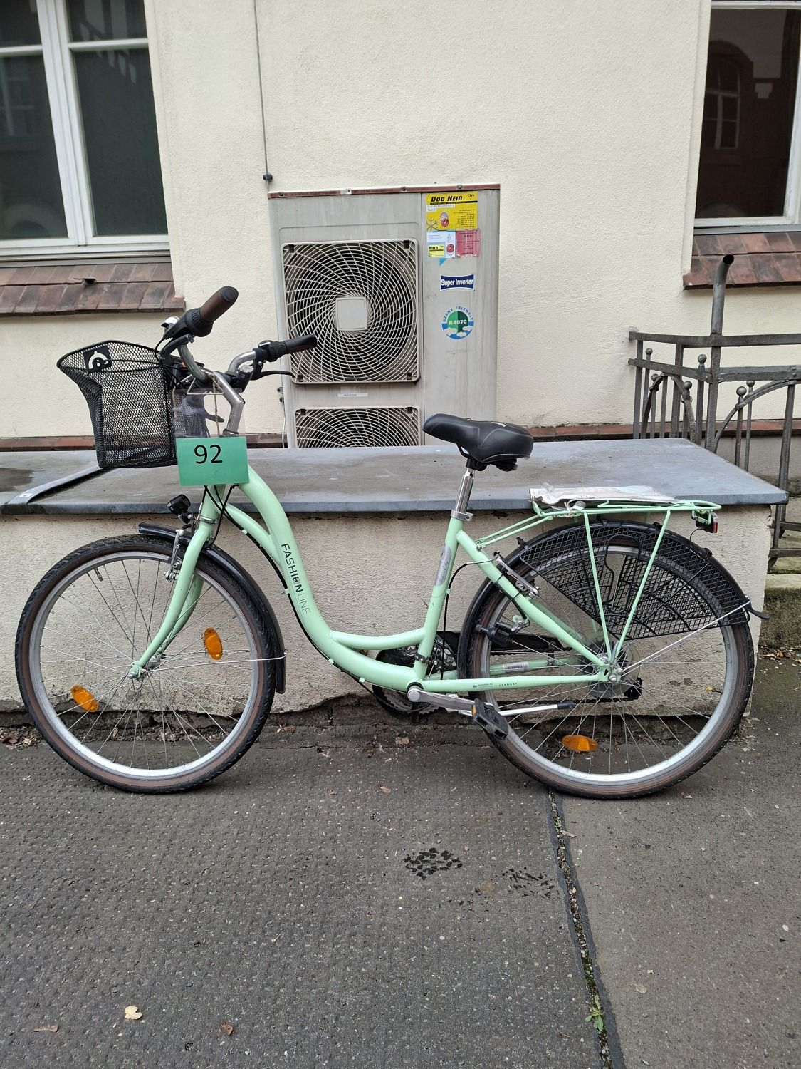 Grünes Damenfahrrad