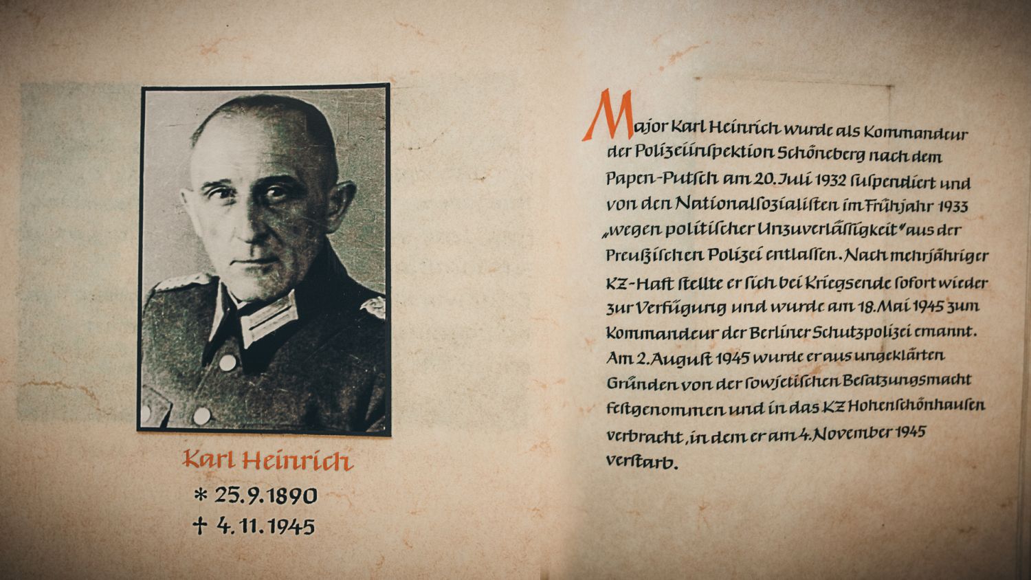 Verstorbener Polizeibeamter Karl Heinrich