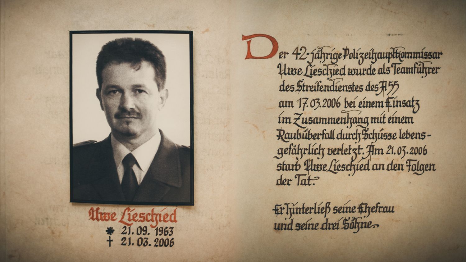 Verstorbener Polizeibeamter Uwe Lieschied