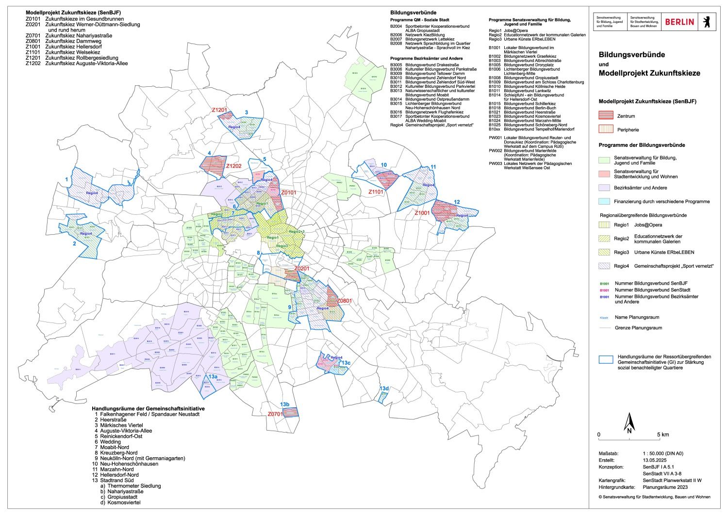 Karte Bildungsverbünde Zukunftskieze 2026