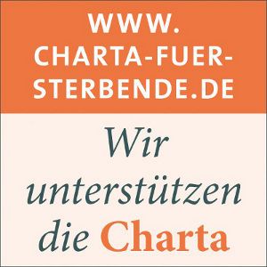 Unterstützer-Button für Unterzeichnerinnen oder Unterzeichner der Charta zur Betreuung schwerstkranker und sterbender Menschen