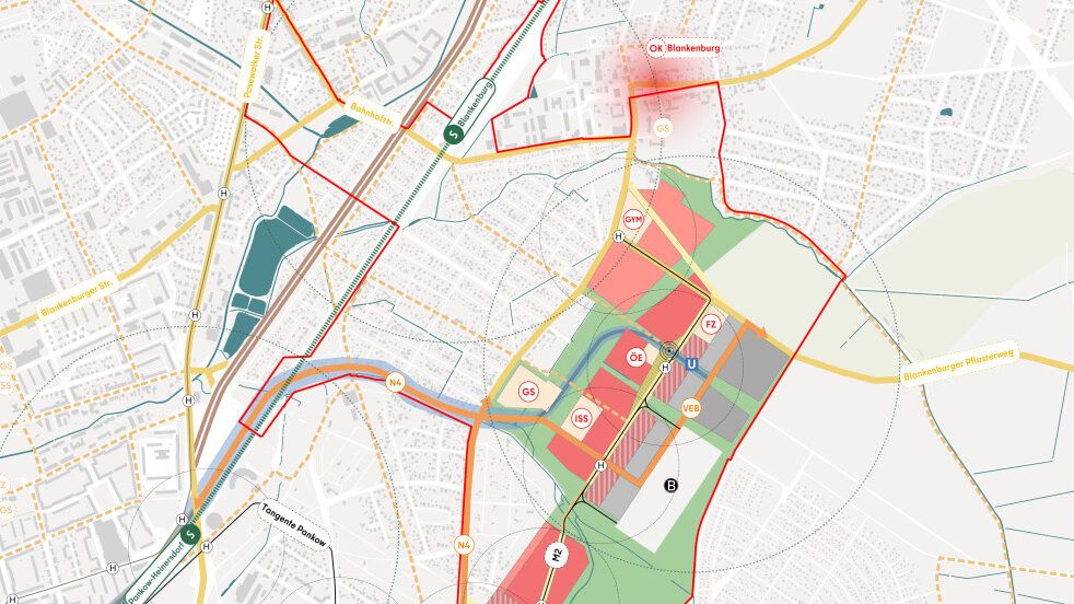 Struktur- und Nutzungskonzept für das neue Stadtquartier Blankenburger Süden, April 2025 (Bild: SenStadt, DSK)