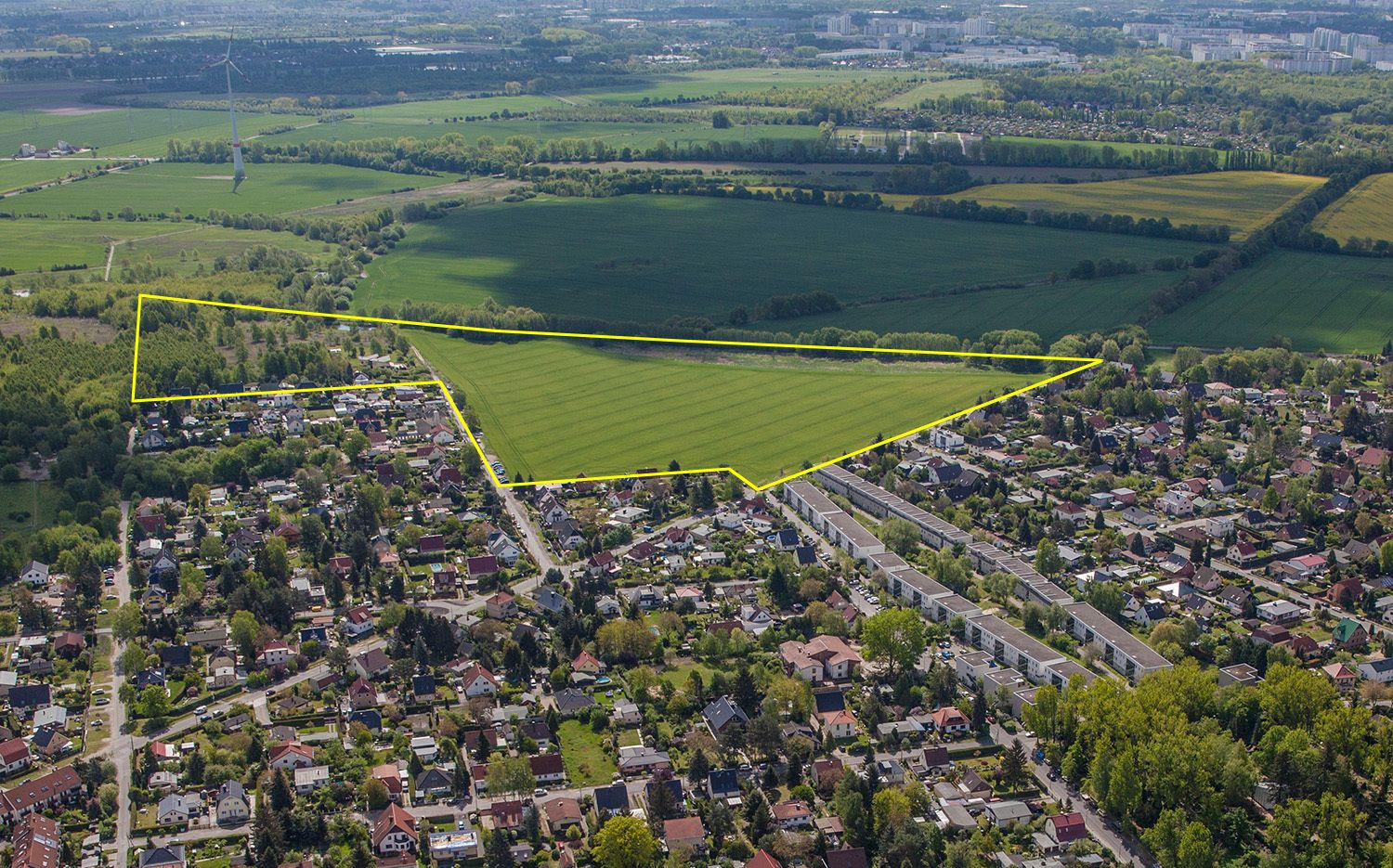 Schrägluftbild des Teilgebiets „Straße 52 / An der Laake“, 2019