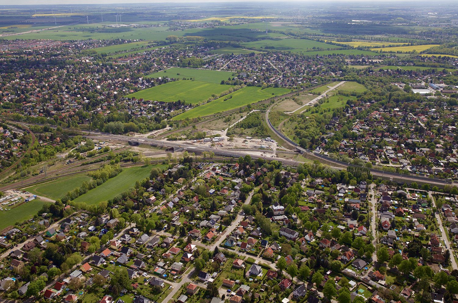 Schrägluftbild des Teilgebiets Karower Kreuz, 2019