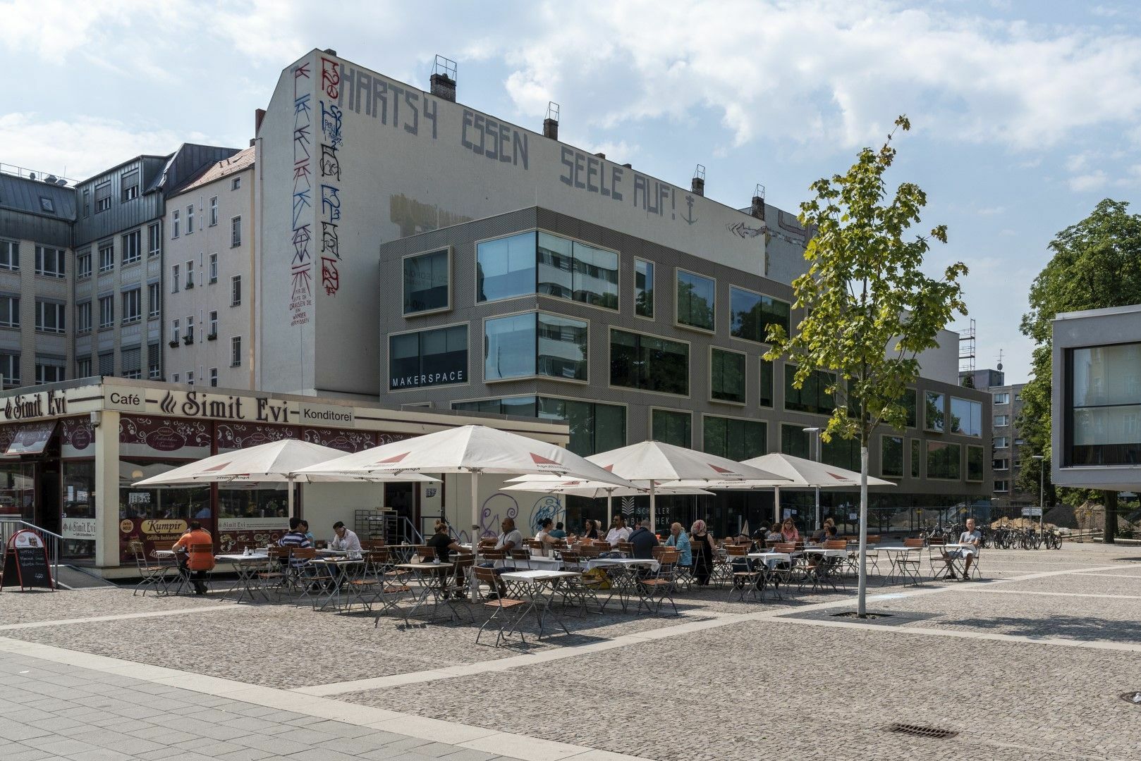 Eindruck vom Rathausplatz im Fördergebiet Müllerstraße