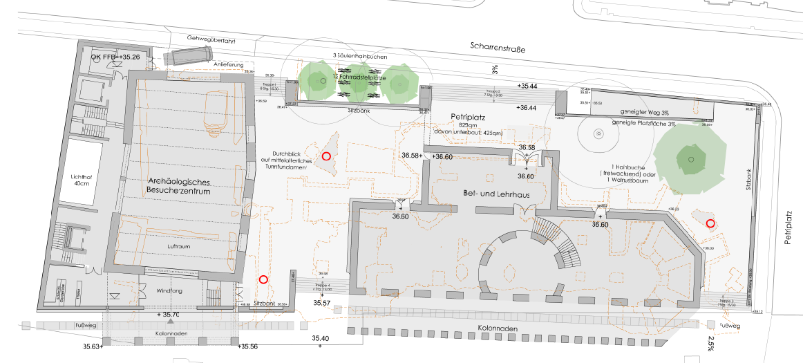 Petriplatz Außenanlagen Wettbewerbsentwurf 2012 (Bild: Christina Kautz Landschaftsarchitektur)