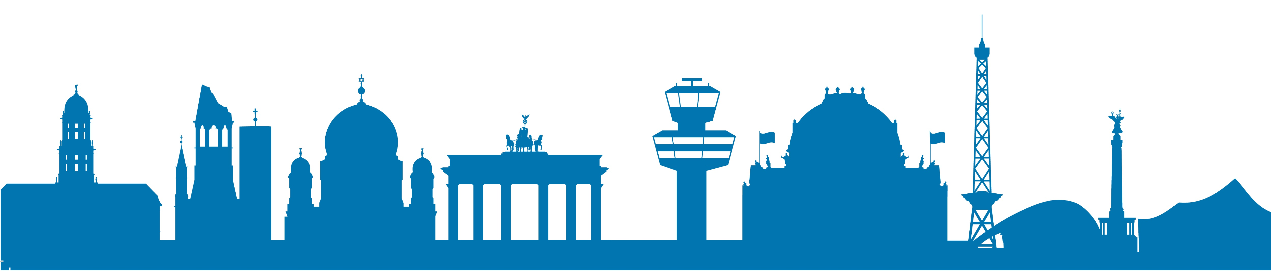 Silhouetten berühmter Berliner Baudenkmale