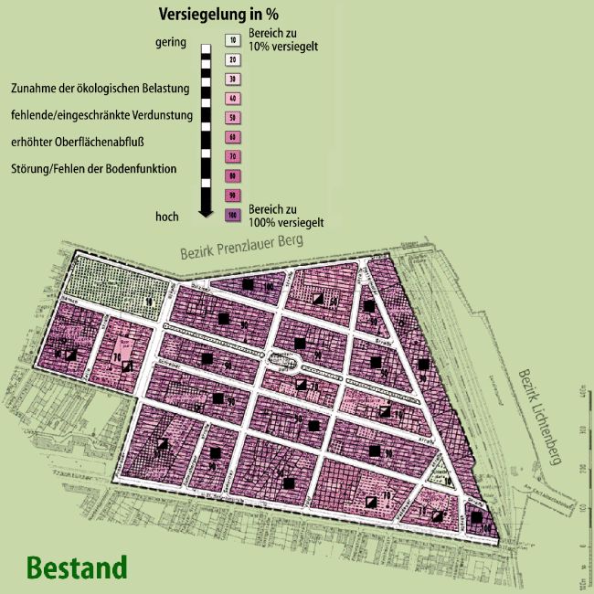 Landschaftsplan Frankfurter Allee Nord: Bestand (Bild: SenUVK)