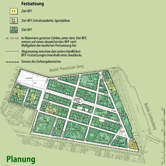 Landschaftsplan Frankfurter Allee Nord: Planung (Bild: SenUVK)