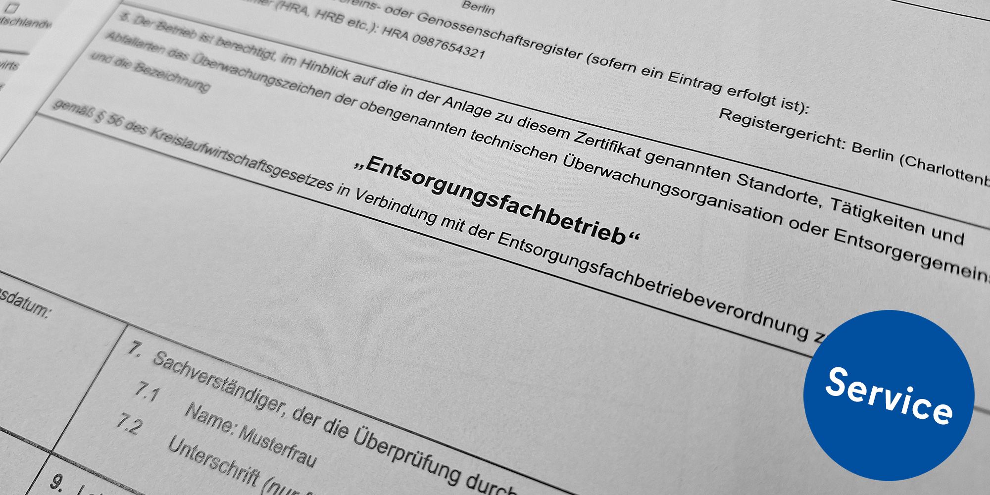 Entsorgungsfachbetriebezertifikat