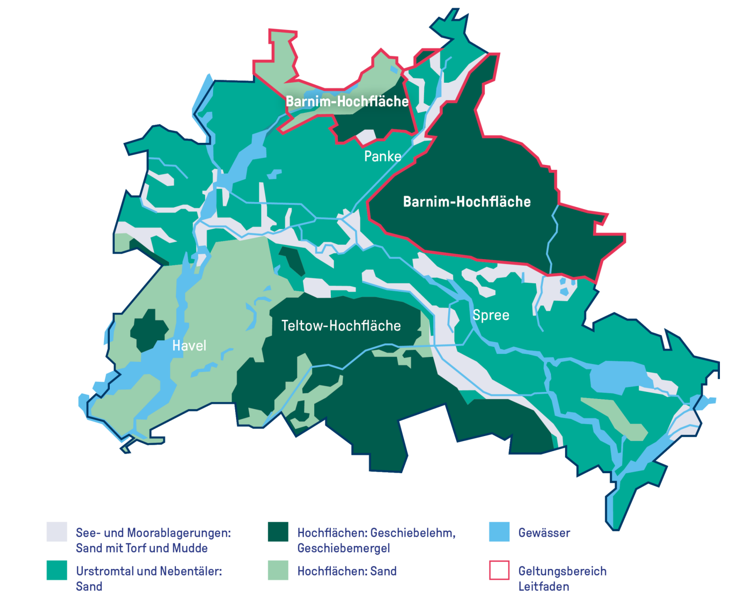 Geologische Abgrenzung der Barnim Hochfläche