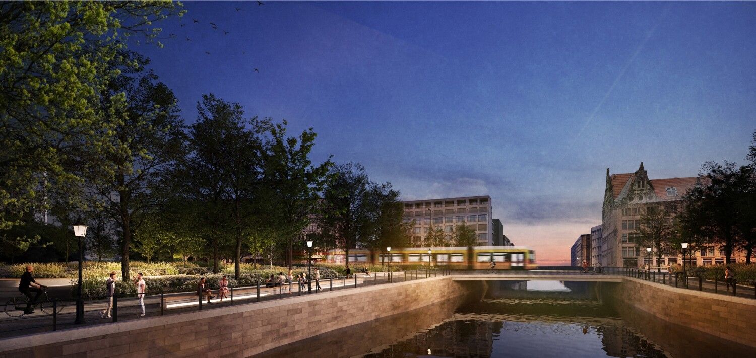 Visualisierung der Neuen Gertraudenbrücke
