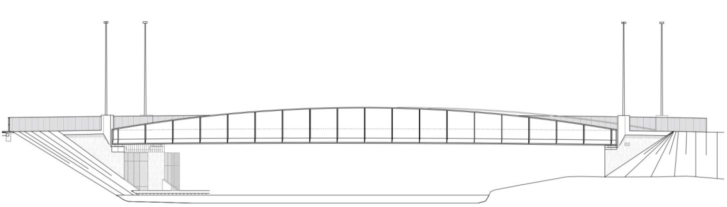 Südansicht der Brücke