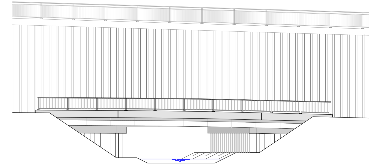 Ersatzneubau Blankenburger Laakebrücke Seitenansicht (Auszug Entwurfsplanung) (Bild: SenMVKU / IB Grass)