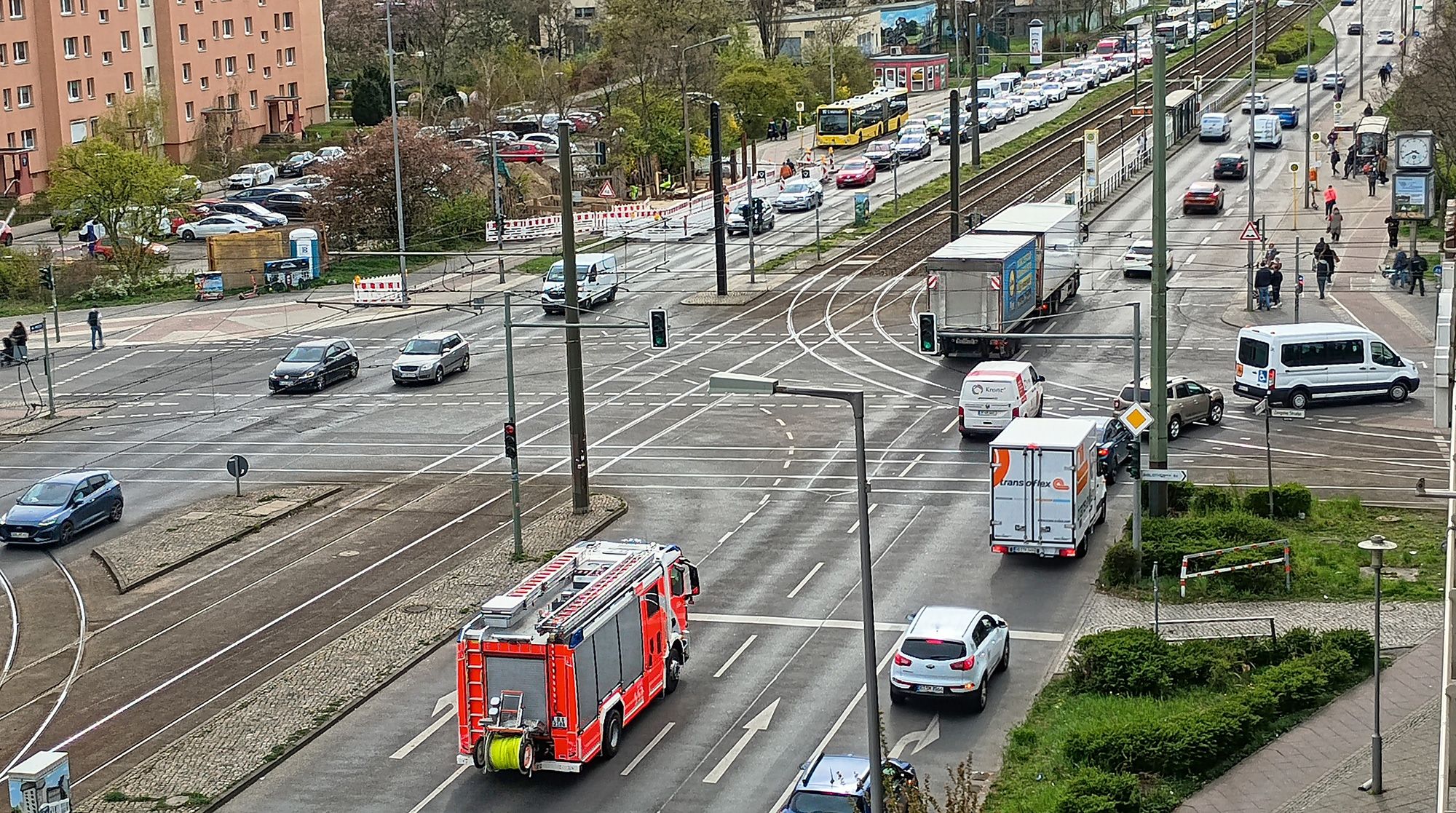 Verkehr auf der Falkenberger Chaussee