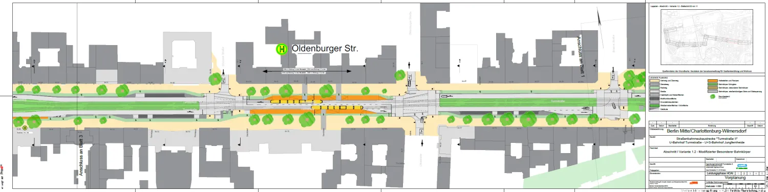 Abbildung 3: Lageplan Turmstraße (Bild: SenUMVK)