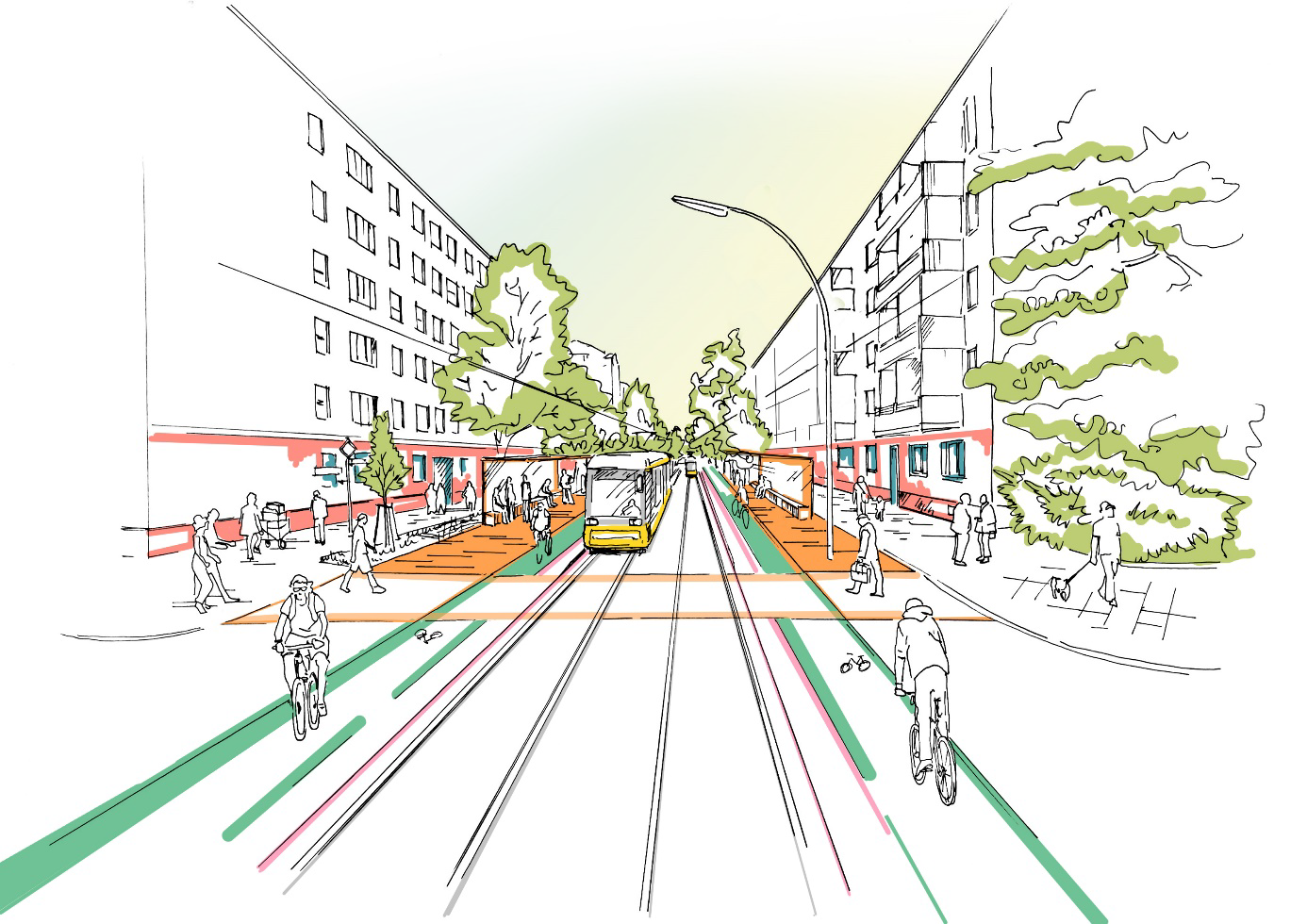 Abbildung 8: Planungsskizze Osnabrücker Straße (Bild: Ramboll)