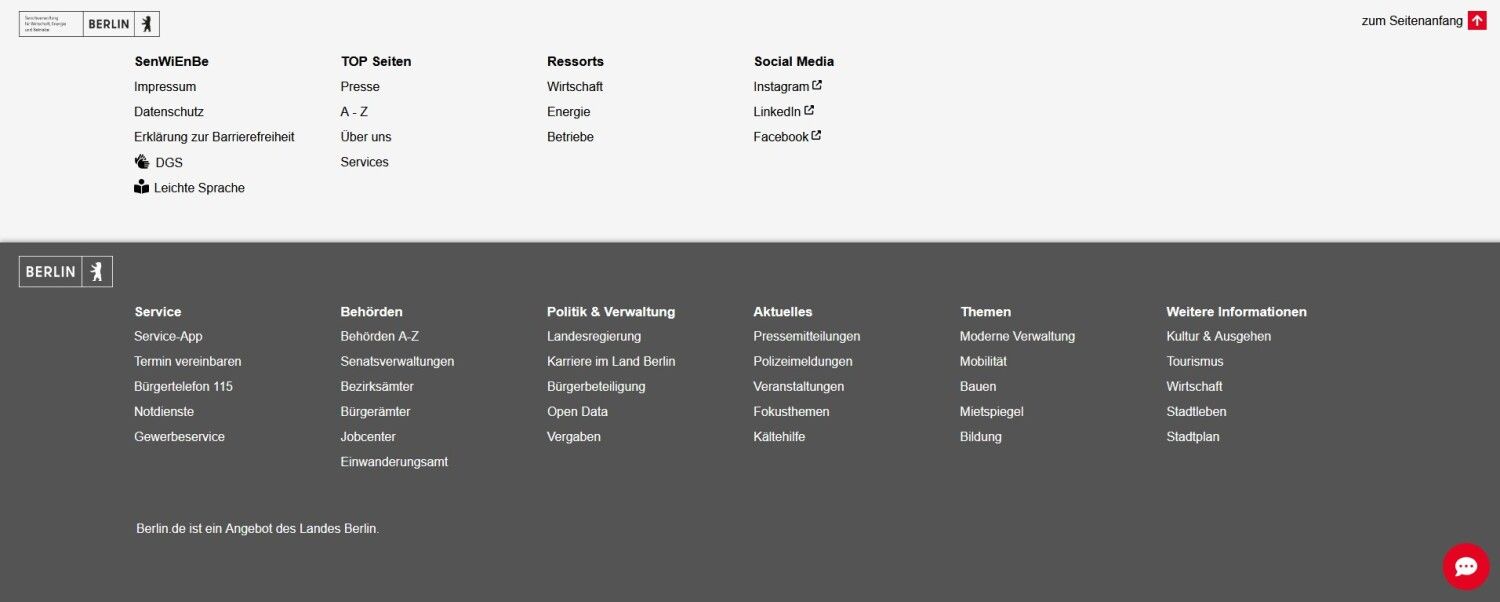 SenWiEnBe Footer Links