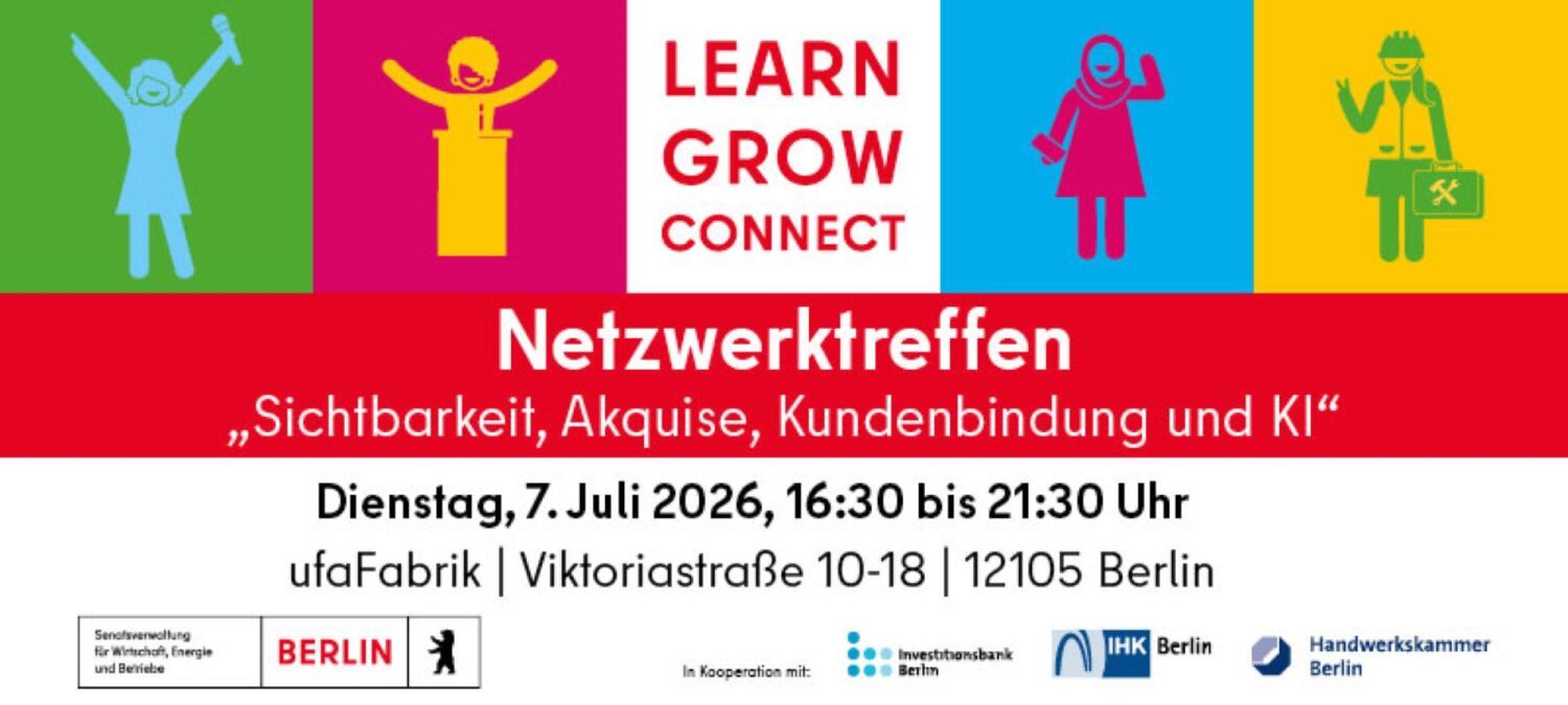 After-Work-Netzwerktreffen am 7. Juli 2026 im Rahmen der Berliner Unternehmerinnen-Akademie
