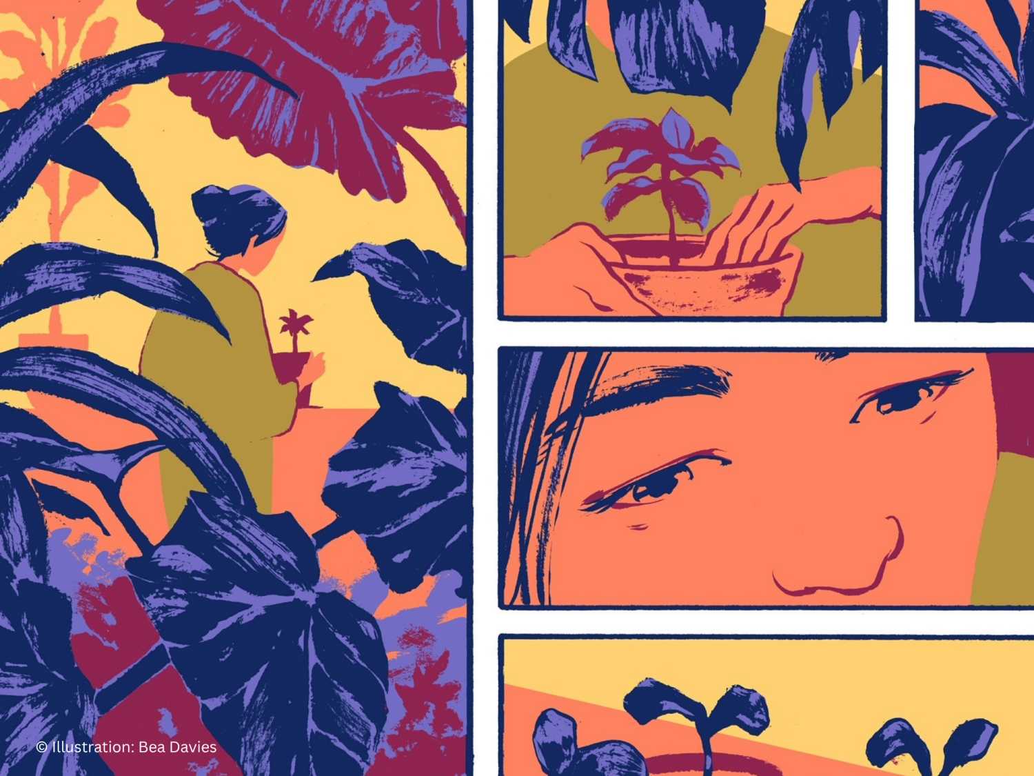 Ausschnitt einer Comicseite mit mehreren Panels