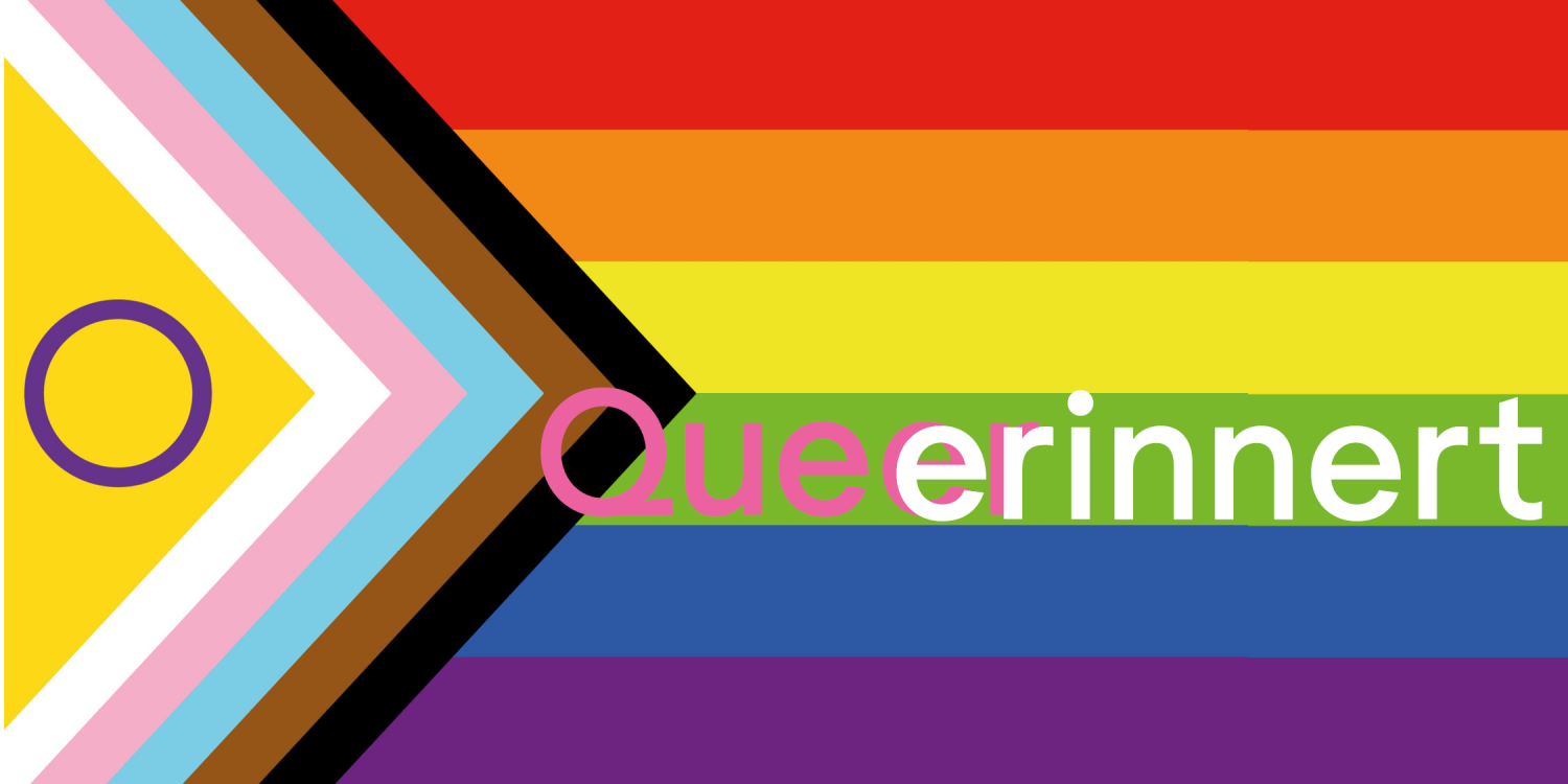 Progressive Pride Flag mit Veranstaltungstitel