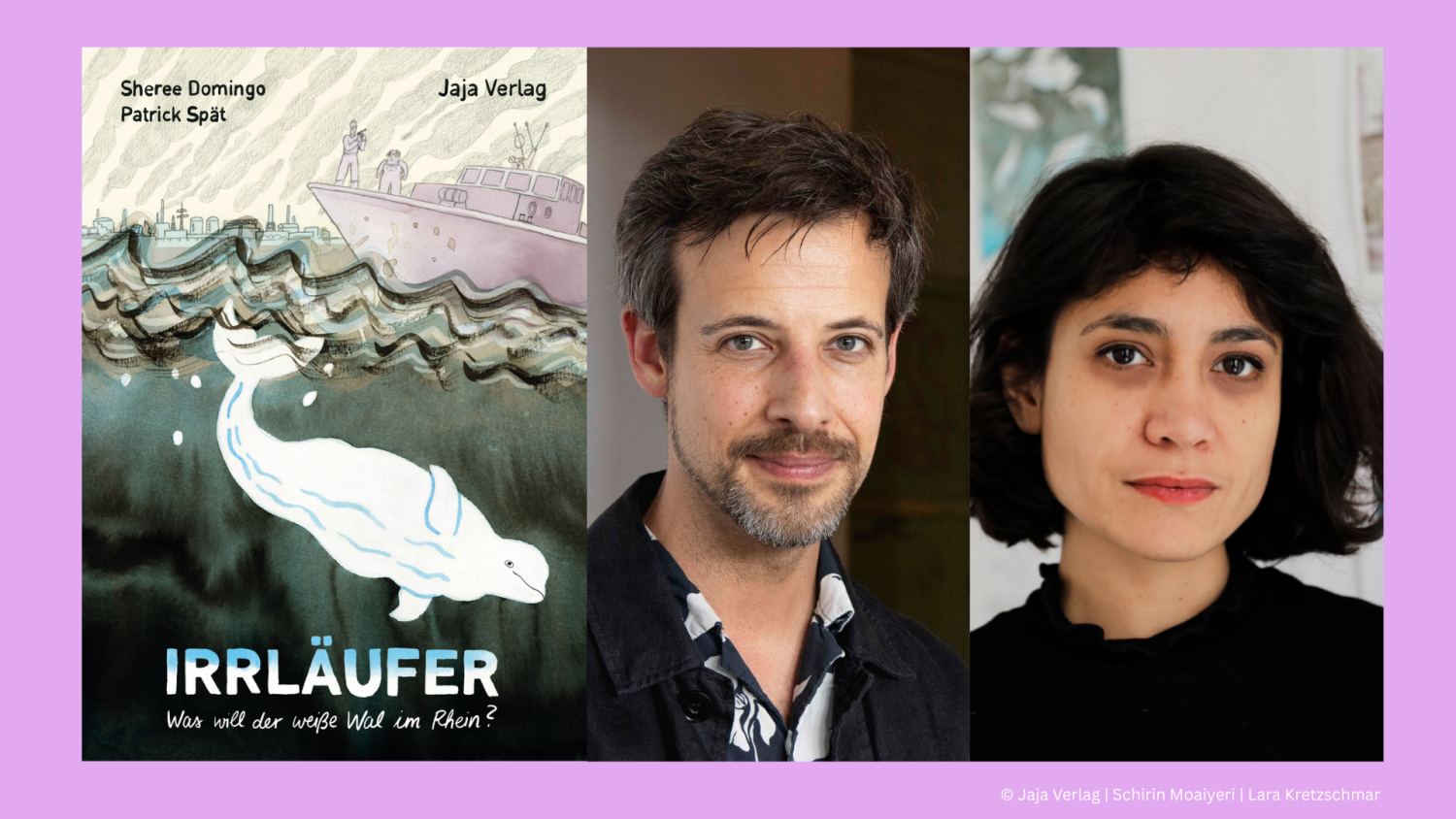 Coverabbildung eines Comics und Portraitfotos von Autor und Zeichnerin