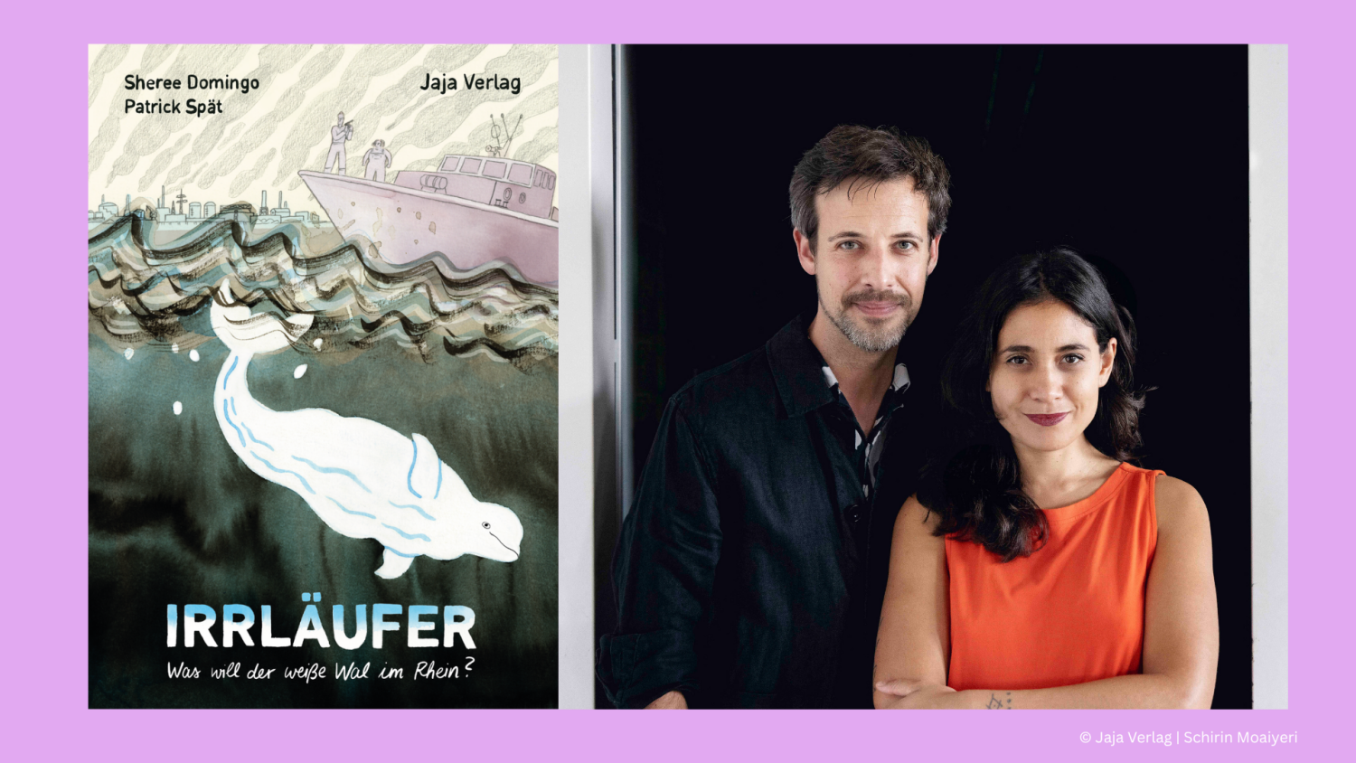 Coverabbildung eines Comics und Portraitfotos von Autor und Zeichnerin