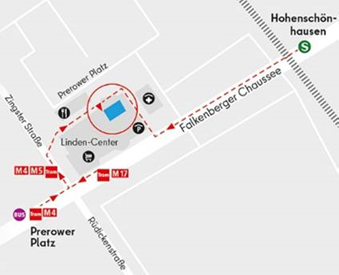 Lageplan Anna-Seghers-Bibliotek