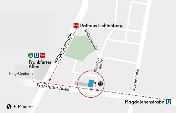 Lageplan Egon-Erwin-Kisch-Bibliothek