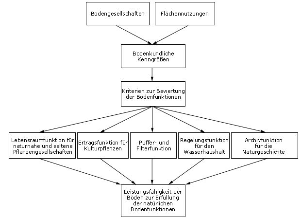 Abb. 1: Schema zur Bewertung der Bodenfunktionen