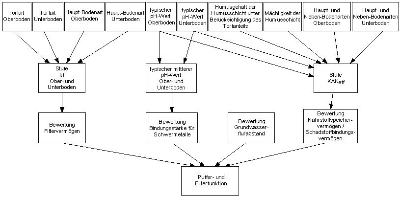 Abbildung 1 : Schema zur Bewertung der Puffer- und Filterfunktion (Bild: Umweltatlas Berlin)