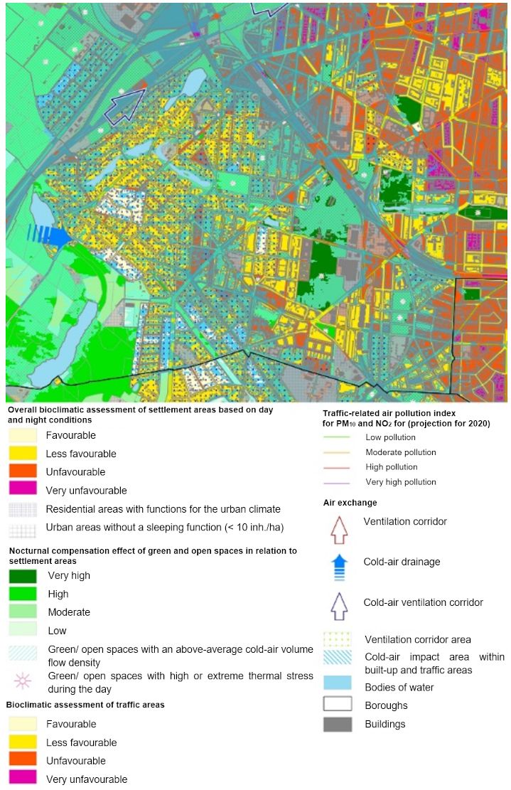 Fig. 15: Insights from the Main Map for the Transitional Area Between Grunewald Forest and City West (Charlottenburg-Wilmersdorf)