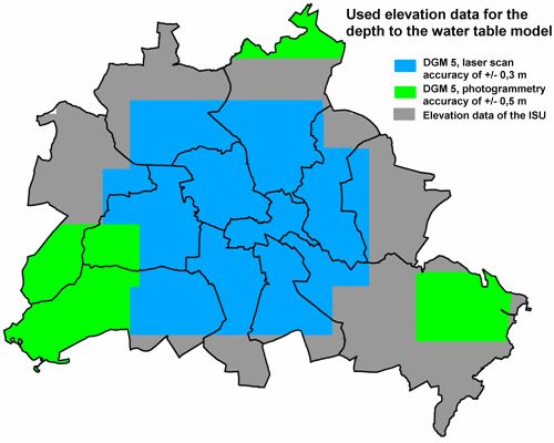 Fig. 5: Statistical base for the used elevation model