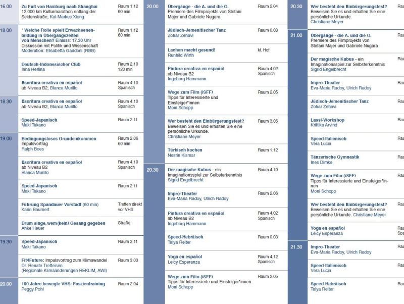 Lange Nacht Programmflyer 2019