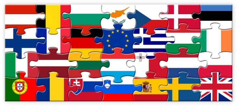 Puzzle Fahnen der Europäischen Union