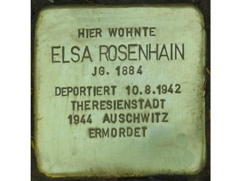 Bildvergrößerung: Stolperstein Elsa Rosenhain