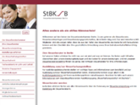 Screenshot der Webseite der Steuerberaterkammer Berlin