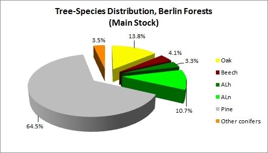 Fig. 2: Tree Species Distribution in the Berlin Forests (Main Stock)