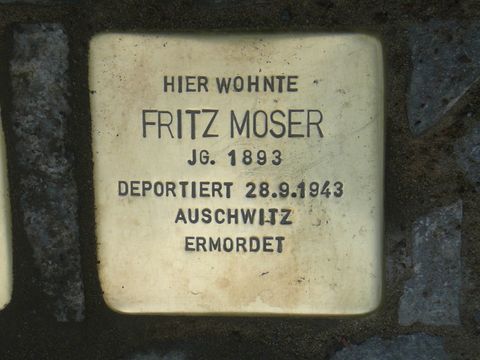 Stolperstein für Fritz Moser