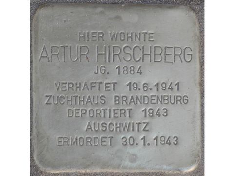 Bildvergrößerung: Stolperstein für Artur Hirschberg